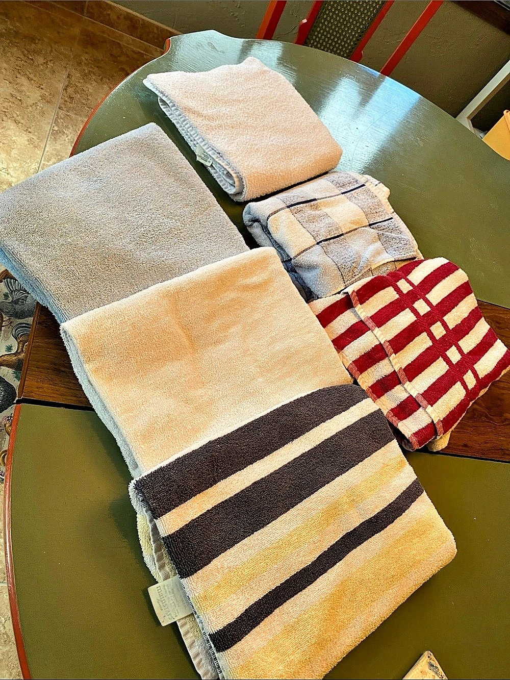 Threshold Striped Multi-Color Bath Towels